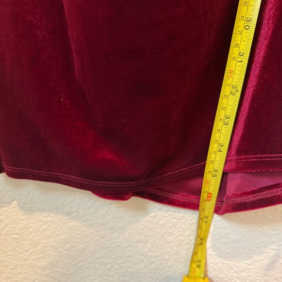 MistyRose Ruched Bodycon Mini Dress – Burgundy Wine Red, Size L - Picture 6 of 7